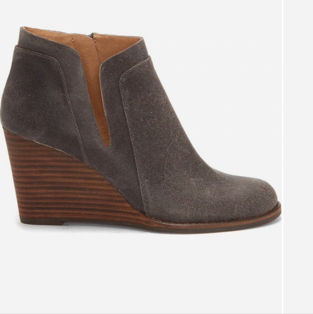 Lucky Brand Green Ankle Booties with Wedge Heel Size 7.5 - Picture 6 of 7